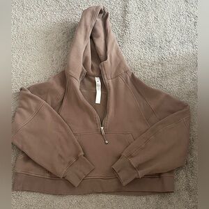 Lululemon taupe colored half-zip hoodie size XL/XXL *Scuba*